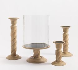 Altair Wood XL Hurricane Candle Holder