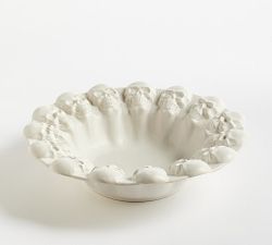 Figural Skull Stoneware Candy Bowl