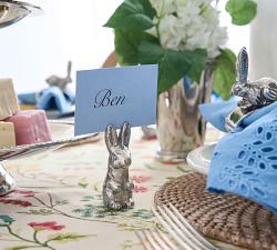 Handcrafted Figural Bunny Place Card Holders - Set of 4