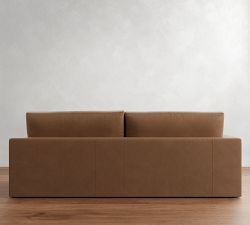 Westwood Square Arm Leather Sofa (65"-125")