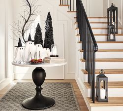 Faux Potted Black Berry Cluster Cone Tree