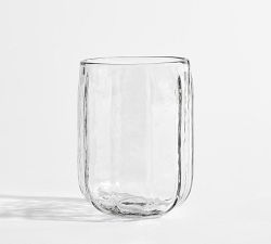 Hammered Caf&#233; Stemless Wine Glasses