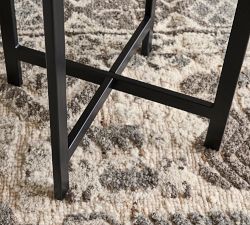 Lennox Round Travertine Side Table (18")