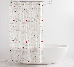Peanuts™ Love Organic Shower Curtain
