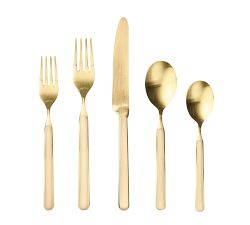 Fantasia Italian Stainless Steel Ice Gold Flatware Set