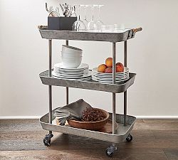 Rainier Galvanized Storage Cart