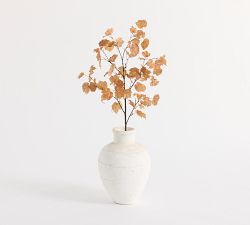 Faux Camel Grape Leaf Branch