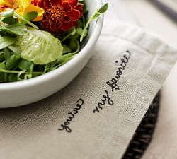 Favorite Embroidered Linen Napkins - Mixed Set of 4