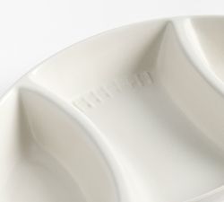 Football Stoneware Divided Serving Platter