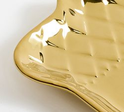 Gold Acorn Appetizer Plate