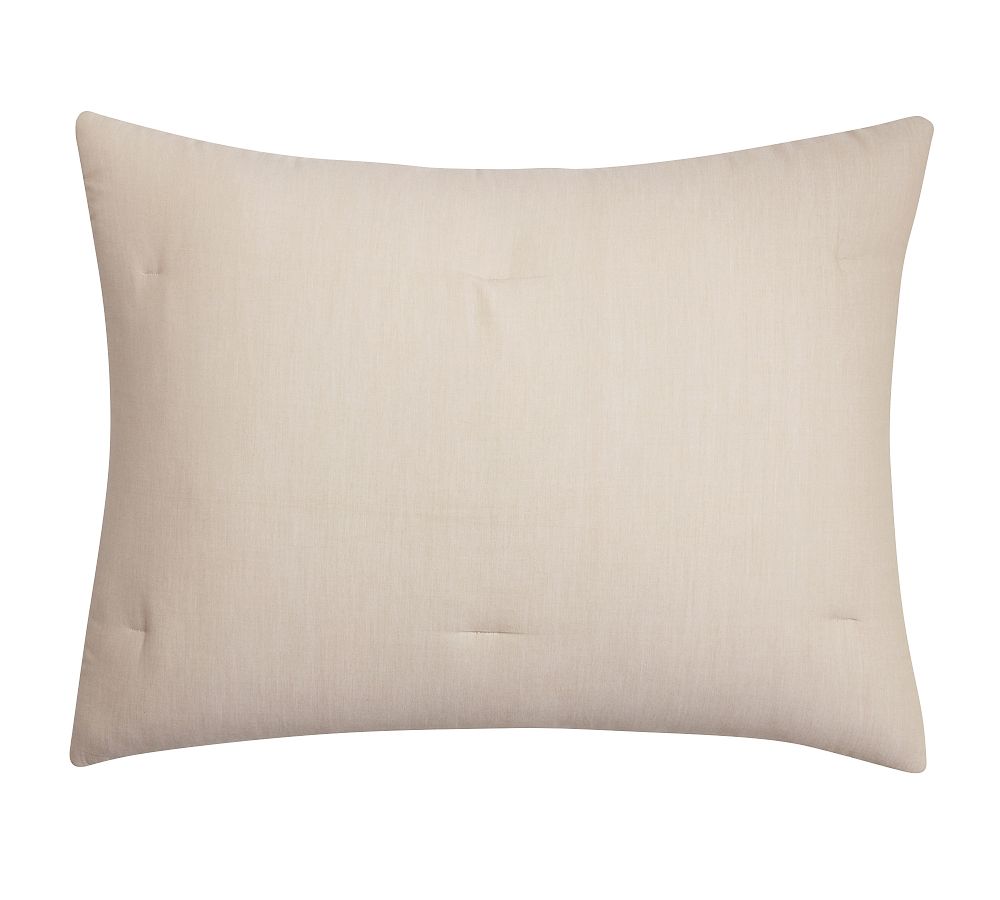Dream Brushed Cotton Sateen Comforter - Flax, Standard, Set of 2