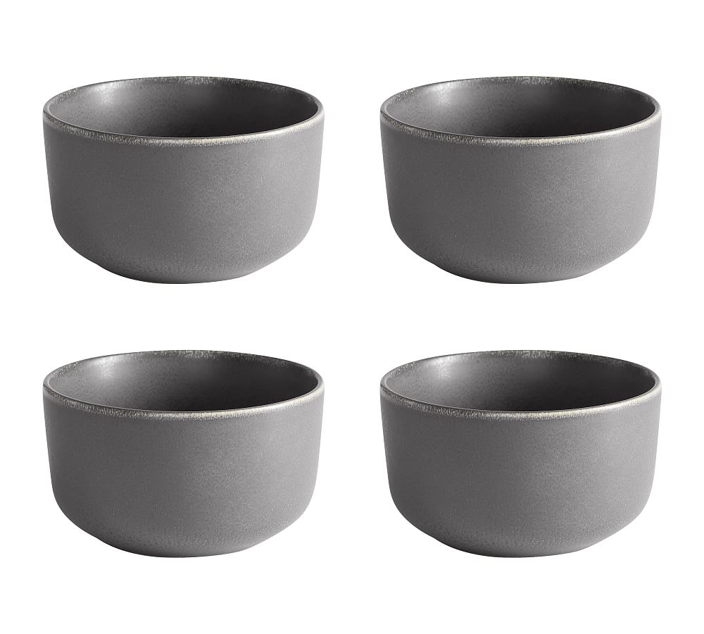 Mason Stoneware Snack Bowls - Set of 4 - Set of 4 - Charcoal
