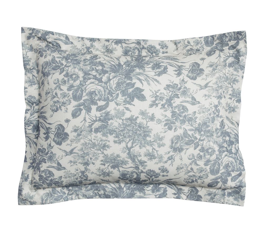 Sorrel Toile Sham - Steel Blue, Standard, Set of 2