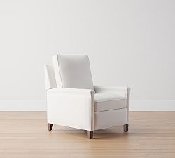 Open Box: Tyler Square Arm Upholstered Tall Recliner without Nailheads - Sunbrella® Performance Chenille, Salt