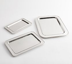 Open Box: Heritage Silver Bar Trays, Set of 3