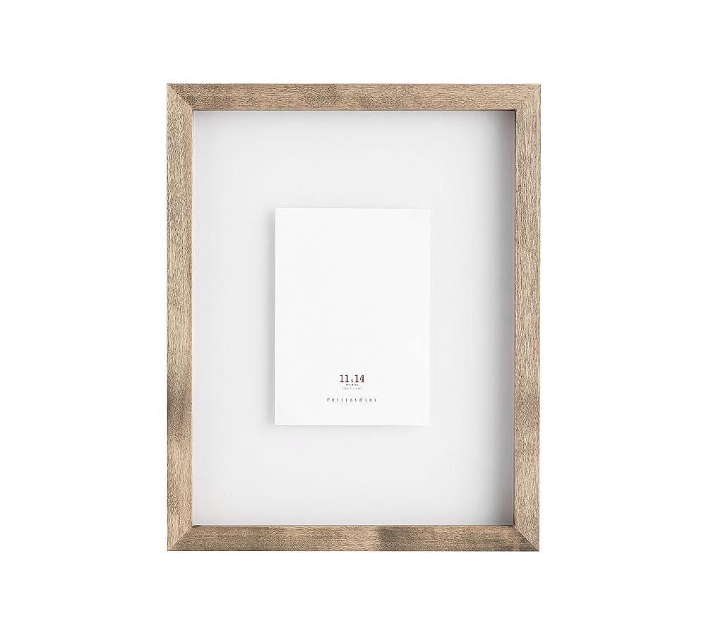 Floating Wood Gallery Frames - 11x14 (12x15 overall) - Graywash