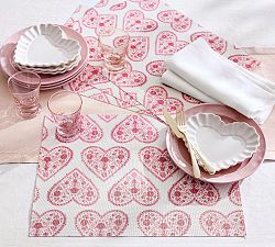 Chilewich Heart Vinyl Placemats - Set of 4