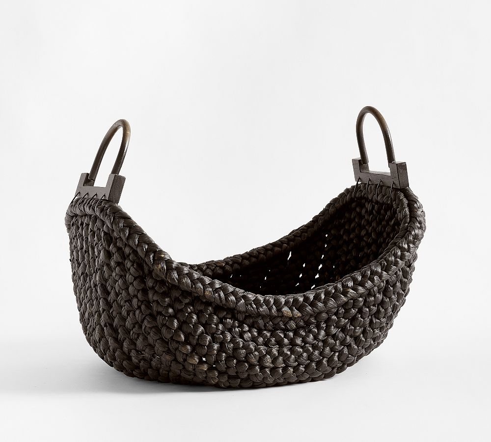 Beachcomber Handwoven Seagrass Wood-Handled Basket