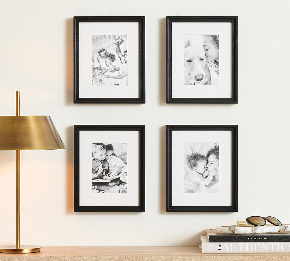 Beveled Wood Gallery Frames - 9x11 - 5"x7" Insert - Black