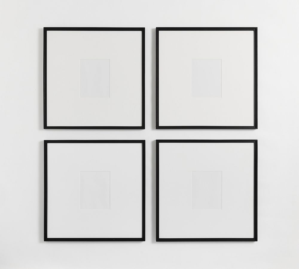 Beveled Wood Gallery Frames - 25x25 - 8"x10" Insert - Black