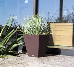 All Weather Eco Hevea Tapered Cube Short Outdoor Planters