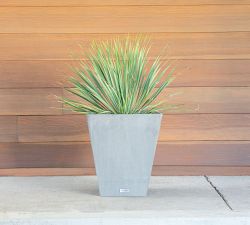 All Weather Eco Hevea Tapered Cube Short Outdoor Planters