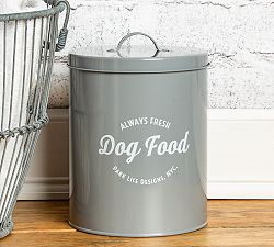 Dog Food Tin, Gray - 140oz