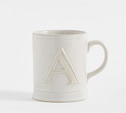 Embossed Alphabet Mug