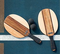 Wood Beach Paddle Ball Set