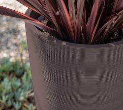 All Weather Eco Hevea Tapered Cylinder Tall Outdoor Planters