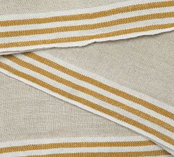 Handmade Block-Print Striped Napkins, Set of 4