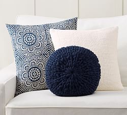 Mosaic Navy Pillow Cover Set