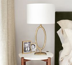 Open Box: Easton Forged-Iron Oval Table Lamp Base
