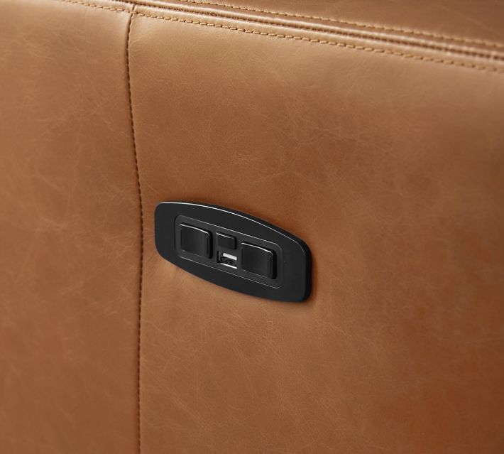 Power port and USB socket on sofa side