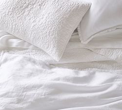 Belgian Flax Linen Crochet Fringe Duvet Cover