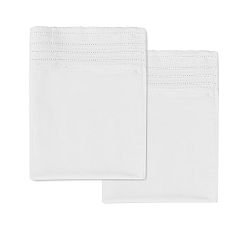 Lylah Cotton Percale Embroidered Pillowcases - Set of 2