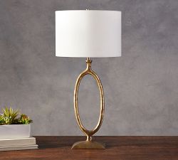 Open Box: Easton Forged-Iron Oval Table Lamp Base