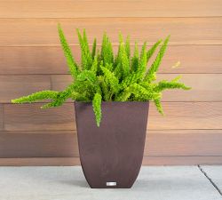 All Weather Eco Hevea Fluted Cube Outdoor Planters