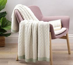 Evette Scented Cable Knit Throw