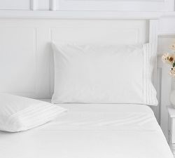 Lylah Cotton Percale Embroidered Pillowcases - Set of 2