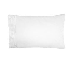 Lylah Cotton Percale Embroidered Pillowcases - Set of 2
