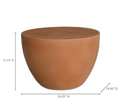 Cadence Concrete Round Outdoor Side Table (24")