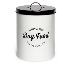 Dog Food Tin, White - 140oz