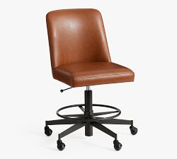 Layton Leather Swivel Drafting Chair