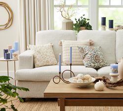 Premium Flameless Scallop Texture Pillar Candle