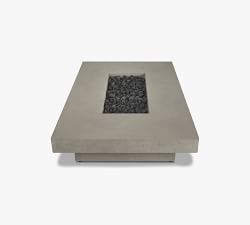 Chrisley Concrete Low Rectangular Propane Fire Pit Table (60")