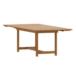 Corina Eucalyptus Extendable Outdoor Dining Table (71"-93")