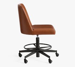 Layton Leather Swivel Drafting Chair