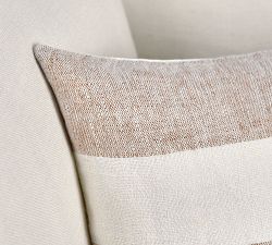 Bailly Belgian Flax Linen Striped Lumbar Pillow