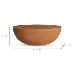 Cadence Concrete Round Outdoor Coffee Table (47&quot;)